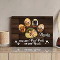 Pet Memorial Sign You Left Paw Prints On Our Hearts by Tailored Canvases