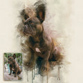 Pet Watercolor Portrait Custom Wall Art by Tailored Canvases