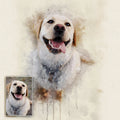 Pet Watercolor Portrait Custom Wall Art by Tailored Canvases
