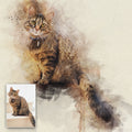 Pet Watercolor Portrait Custom Wall Art by Tailored Canvases