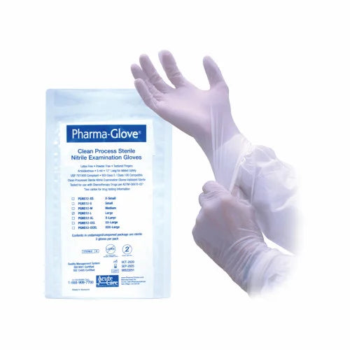 Pharma Glove Sterile Nitrile Chemo Approved 12In Cuff White Large 400 Ct by Pasteur Pharmacy