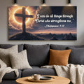 Philippians 4:13 - I Can Do All Things Through Christ Faith Sign by Tailored Canvases