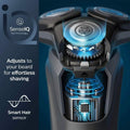 Philips Wet & Dry Shaver 5000 with SkinIQ Tech + Shave Heads, Charging & Cleaning Base (Refurbished) by DailySale