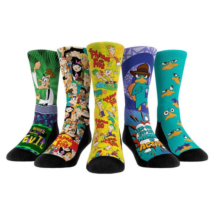 Phineas and Ferb - 5-Pack by Rock 'Em Socks