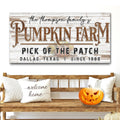 Pick Of The Patch Pumpkin Farm Sign II by Tailored Canvases