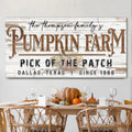 Pick Of The Patch Pumpkin Farm Sign II by Tailored Canvases