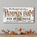 Pick Of The Patch Pumpkin Farm Sign II by Tailored Canvases