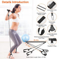 Pilates Bar Kit with 4 Resistance Bands by DailySale