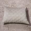 DaDa Bedding Taupe Grey Velvet Quilted King Pillow Sham - (JHW831) by DaDalogy Bedding Collection