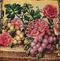 DaDa Bedding Set of 2-Pieces Parade Fruit & Roses Garden Tapestry Throw Pillow Covers w/ Inserts - 18" x 18" by DaDalogy Bedding Collection