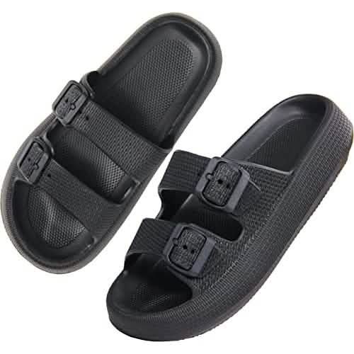 Pillow Sandals Thick Sole Adjustable Buckles EVA Cloud Slides Slippers by DailySale