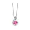 Pink Sapphire and Diamond Pendant Necklace