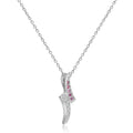 Pink Sapphire Dainty Pendant Necklace by Fine Color Jewels