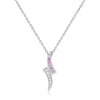 Pink Sapphire Dainty Pendant Necklace