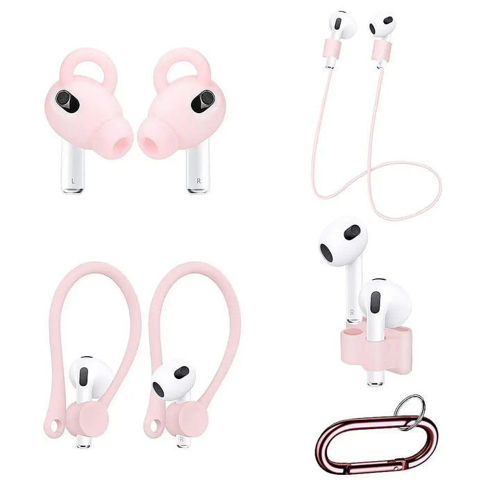 Pink Silicone Accessories Kit - Apple AirPods 3 (3rd Generation) by Zerodamage Sahara Case LLC