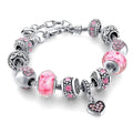 Pink Swarovski Elements Crystal And Heart Charm by DailySale