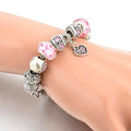 Pink Swarovski Elements Crystal And Heart Charm by DailySale