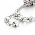 Pink Swarovski Elements Crystal And Heart Charm by DailySale