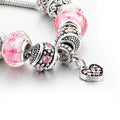 Pink Swarovski Elements Crystal And Heart Charm by DailySale