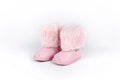 Pink Velvet Barefoot Ankle Boot Topper | Ozznek Removable Sole Shoes by ozznekshoes