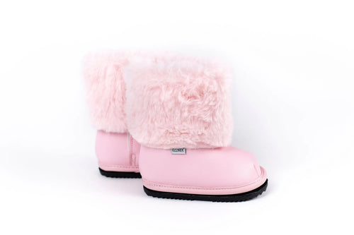 Pink Velvet Barefoot Ankle Boot Topper | Ozznek Removable Sole Shoes by ozznekshoes
