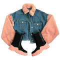 Teddy Bear Fur Denim Jacket by The House of Stylez