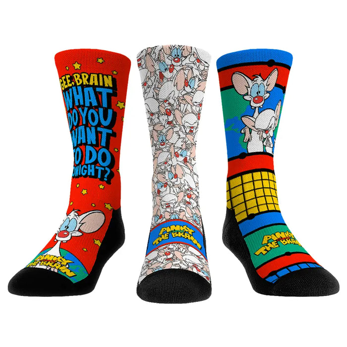 Pinky and the Brain - 3-Pack by Rock 'Em Socks