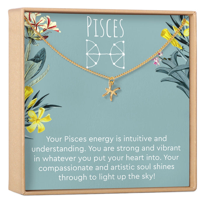 Pisces Zodiac Gift Necklace by Dear Ava