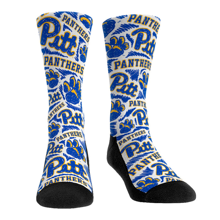 Pittsburgh Panthers - Logo Sketch by Rock 'Em Socks
