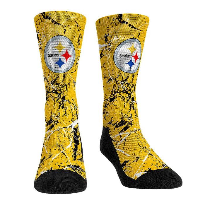 Pittsburgh Steelers - Cracked Marble by Rock 'Em Socks
