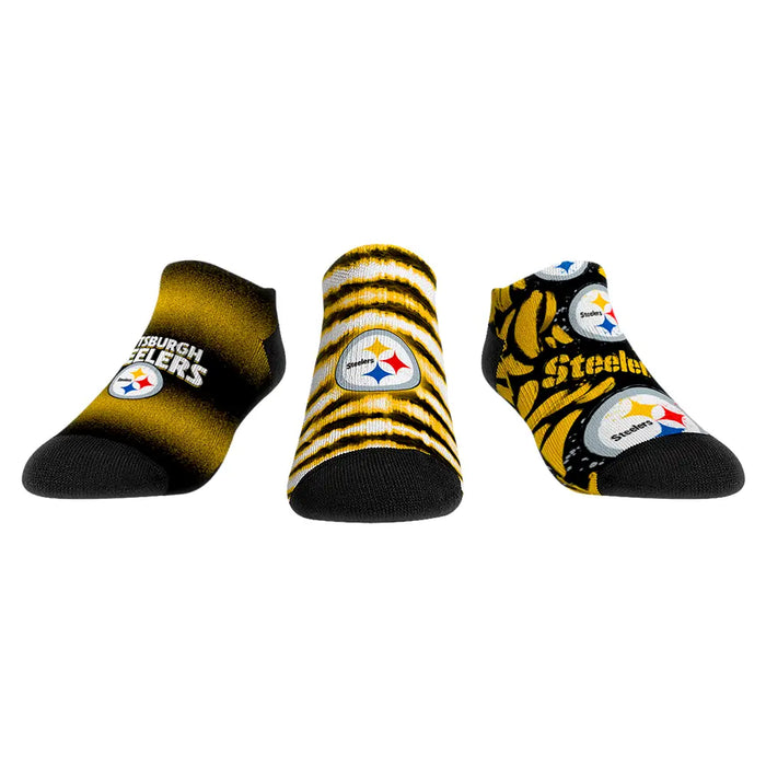 Pittsburgh Steelers - Low Cut - Make Some Noise (3-Pack) by Rock 'Em Socks