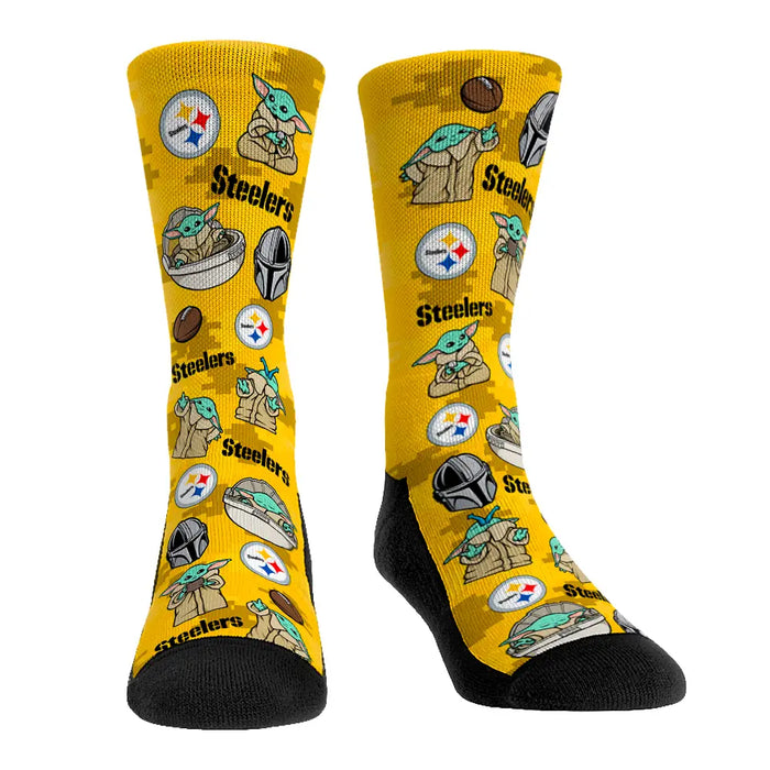 Pittsburgh Steelers - Star Wars - Grogu All-Over by Rock 'Em Socks