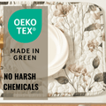 DaDalogy Enchanted Meadow Placemats - Set of 4, Floral Elegance in Beige, Rose, and Soft Green, Premium Soft Microfiber, Perfect for Any Meal, 13x19 Inches by DaDalogy Bedding Collection