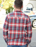 Plaid Cuff Long Sleeve Top by Boutique 23