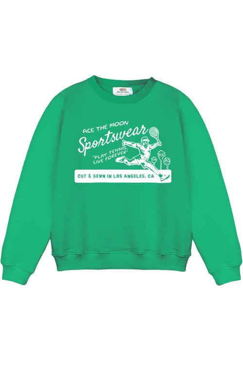 Play Tennis, Live Forever Sweatshirt by Ace The Moon