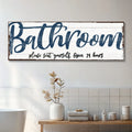 Please Seat Yourself Bathroom Sign II by Tailored Canvases