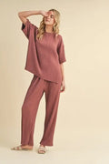 Pleated Elastic Waist Pants - Sienna by Boutique 23