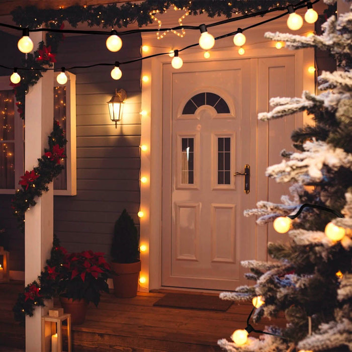Plug-in Globe String Light Warm White Fairy Light Bulbs by DailySale