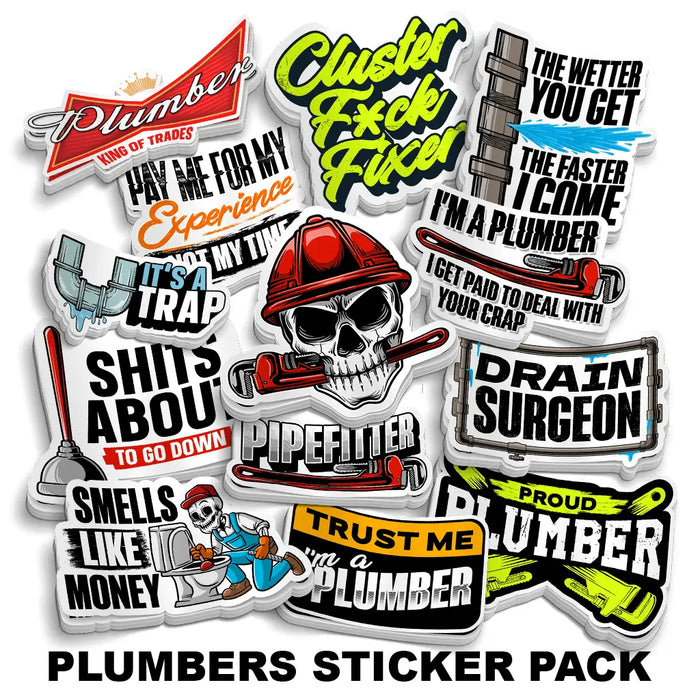 Plumbers Sticker Pack by Armed American Supply