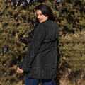 Plus Size Glossy Drawstring Hem Button-Down Coach Jacket by DailySale