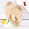Plush Cross Band Slippers by DailySale