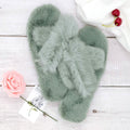 Plush Cross Band Slippers by DailySale