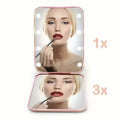 Pocket Mirror, 1X/3X Magnification LED Compact Travel Makeup Mirror by DailySale
