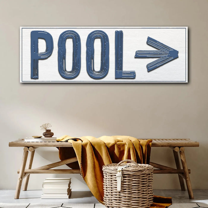 Pool Arrow Sign by Tailored Canvases