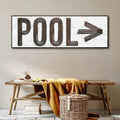 Pool Arrow Sign by Tailored Canvases