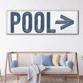 Pool Arrow Sign by Tailored Canvases