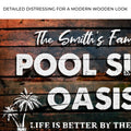Poolside Oasis Sign by Tailored Canvases