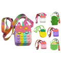 Pop-It Bubble Unicorn And Fruits Fidget Crossbody Handbag Purse by DailySale