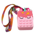 Pop-It Bubble Unicorn And Fruits Fidget Crossbody Handbag Purse by DailySale