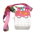 Pop-It Bubble Unicorn And Fruits Fidget Crossbody Handbag Purse by DailySale